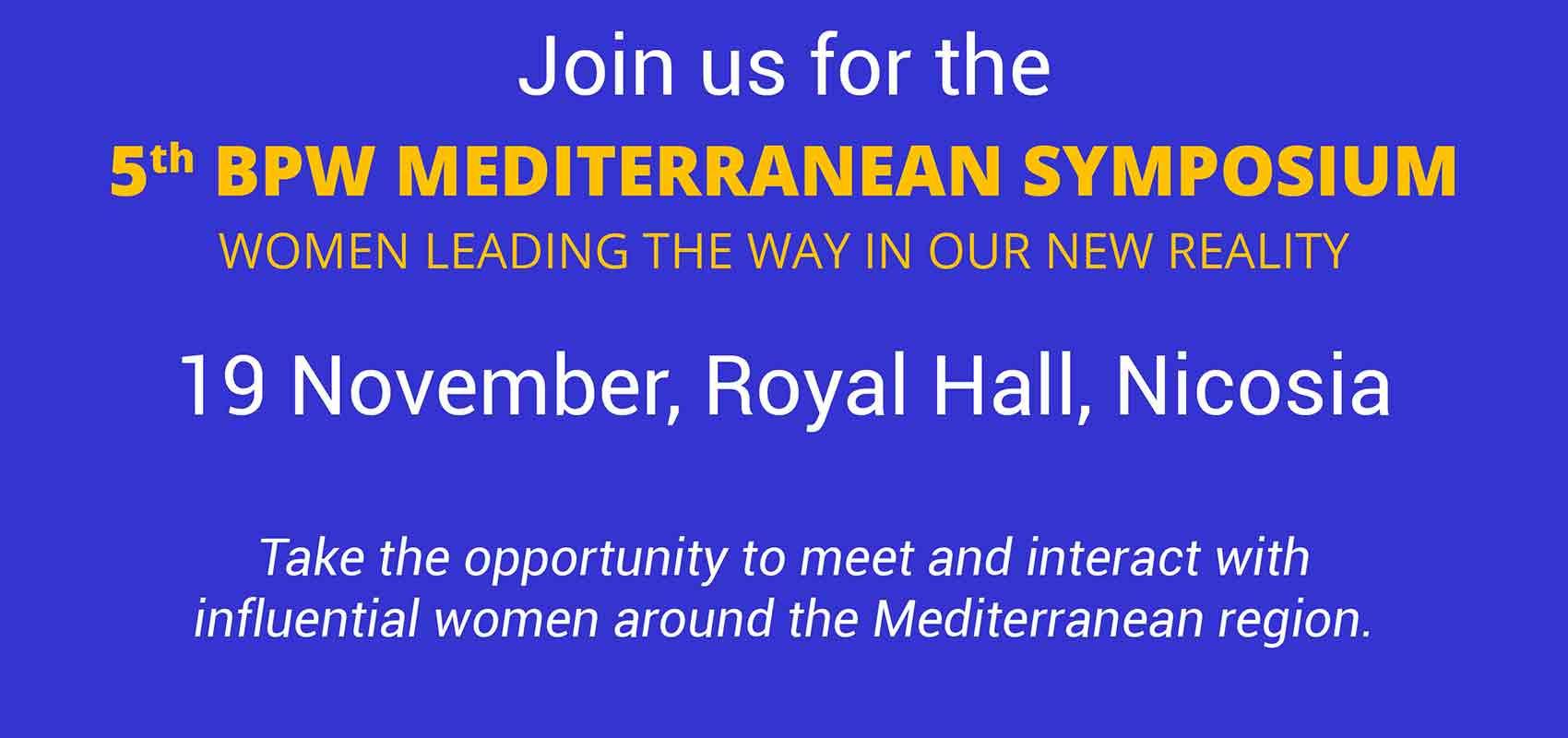 5th BPW Mediterranean Symposium